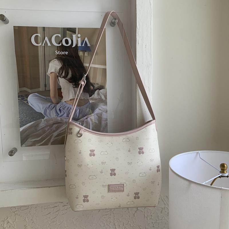 High-end small bag women's new fashion versatile messenger bag shoulder underarm bucket bag