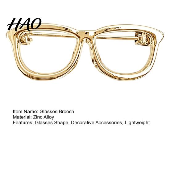 Women Decorative Pin Alloy Glasses Brooch for Men Women, Eyeglasses Shape Lapel Zinc Pin, Accessory Suits Shirts Sweaters Daily Outfit