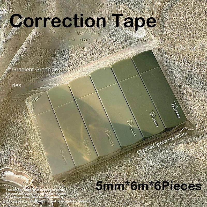 6pcs/pack 5mm*6m Cute Correction Tape Student Error Eraser Tape Pen-type School Office Supplies Creative Stationery