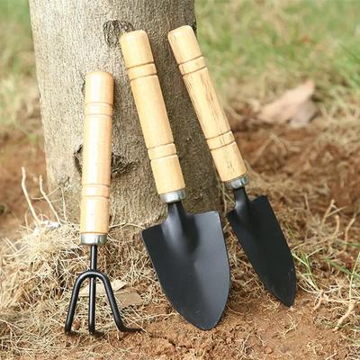 1/3Pcs Mini Shovel Rake Set Shovel for Plants Bonsai Tools Garden Mini Hand Tools Miniature Planting Set Wooden Handle Spade