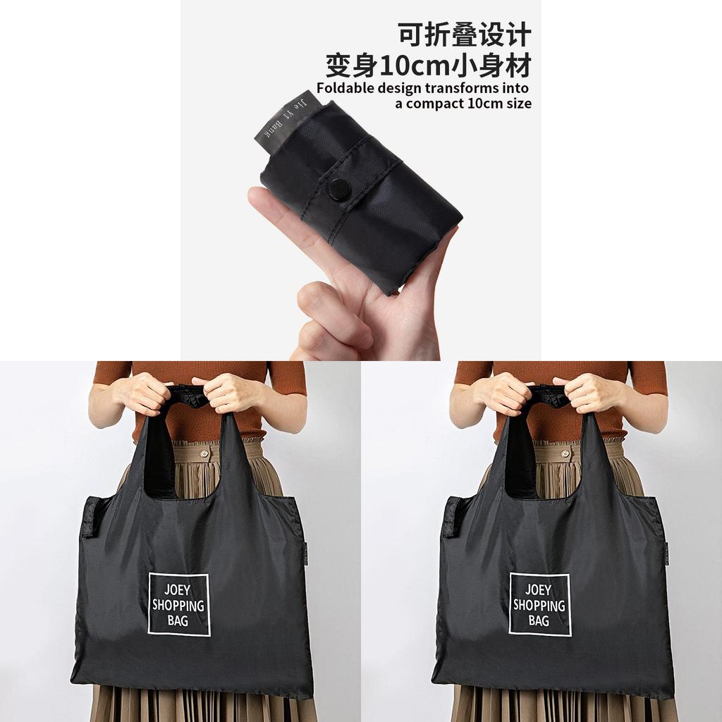 Oxford Cloth Collapsible Shopping Bag With Dual Handles For Supermarket And Picnic Use