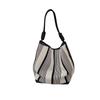 Large capacity single shoulder niche design bucket bag tote bag striped women's contrasting color tote bag underarm commuter bag large bag