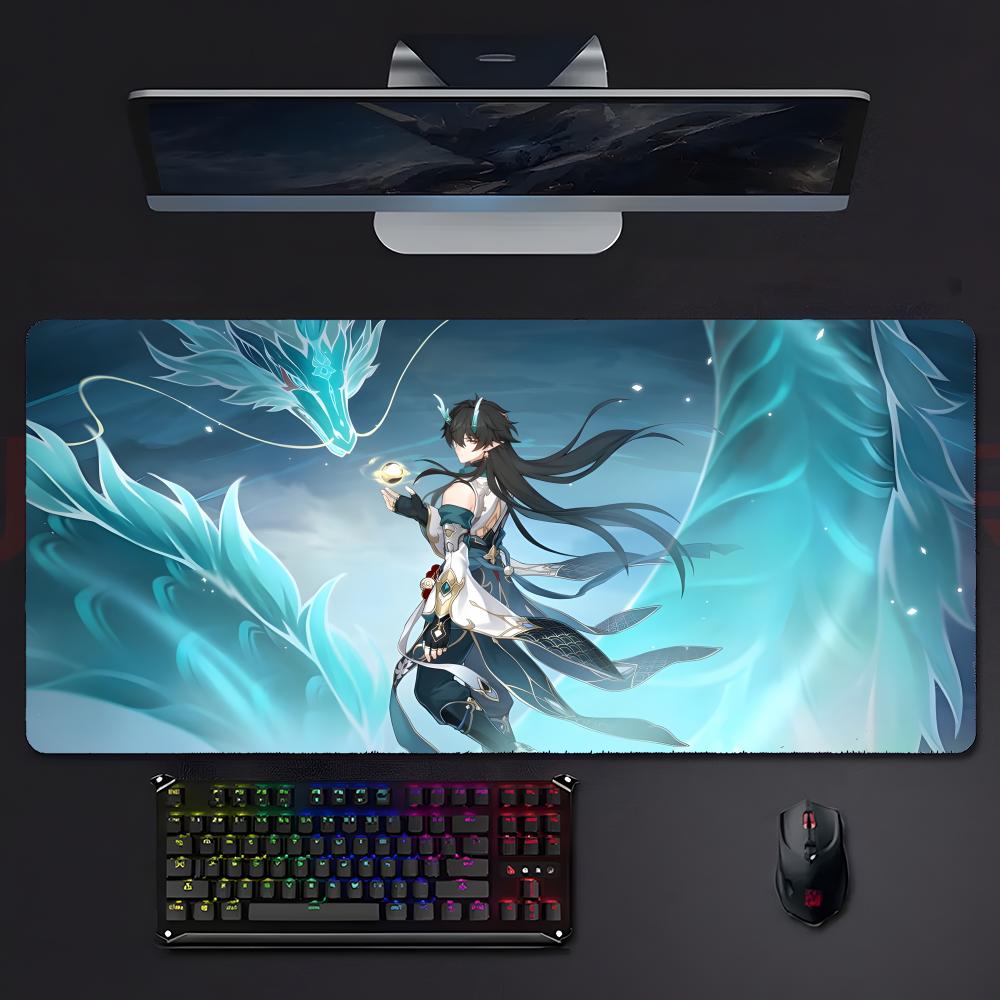 Handsome Game Honkai Star Rail Imbibitor Lunae Mouse Pad Large Gaming Mousepad With Stitched Edges Thickened Desk Mat Pc
