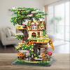 Baumhaus-Modellbausteine-Set, 3196 Teile, Waldhaus, Baustein, Straßenansicht, Sets, Kit, Geschenk für Kinder und Erwachsene