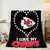Kansas City Chiefs Pattern Portable Blanket/Soft Blanket Bedding Blanket Suitable for Travel Camping Living Rooms Offices Sofas Fan Gifts