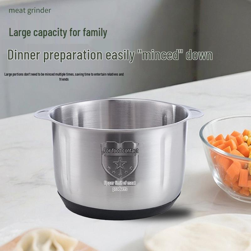 Compact Stainless Steel Electric Food Processor: Multi-functional Meat & Vegetable Grinder, Garlic Mincer & Chopper