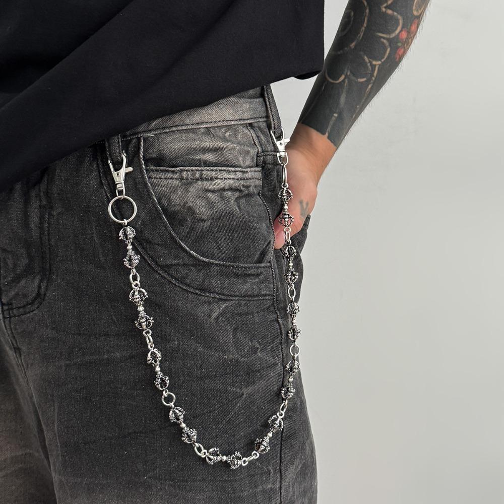 Punkowe Spodnie Łańcuch do Portfela Hip Hop Metalowy Łańcuch do Spodni Modny Hipsterski Łańcuch do Jeansów Dla Kobiet Mężczyzn