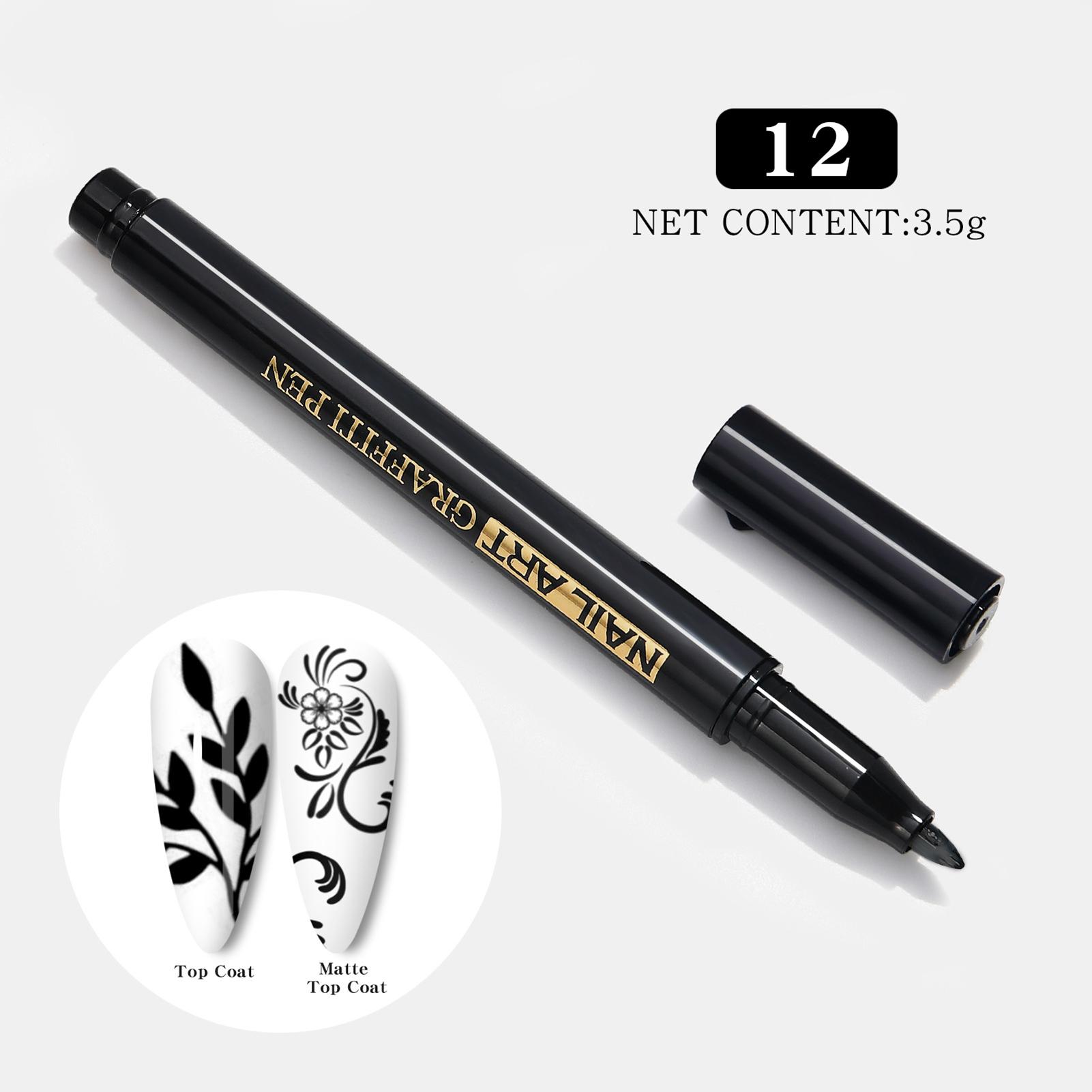 12PCS Gel Nail Polish Pen Fast Dry Nail Gel Polish Pen Nail Art Tool for Women Girls Nail Beauty