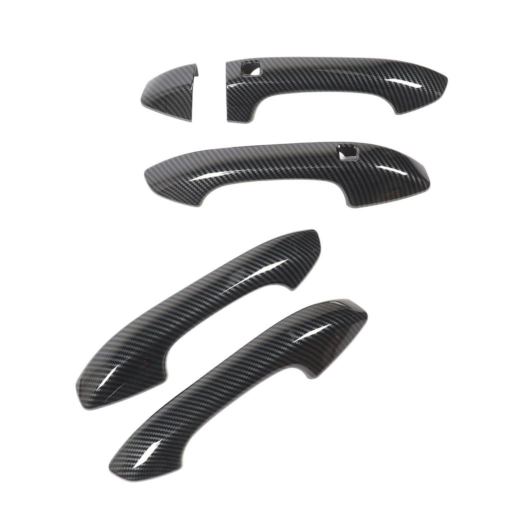 Exterior Door Handle Cover Carbon Fiber Pattern Outside Door Handle Decoration Trim Replacement for