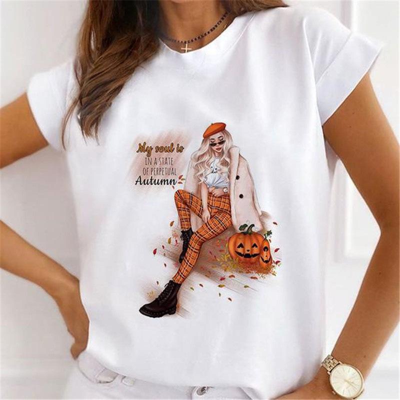 Explosive Sunflower Flower Base Casual White Shortsleeved Womens Tshirt Oversized T Shirt Harajuku Tops