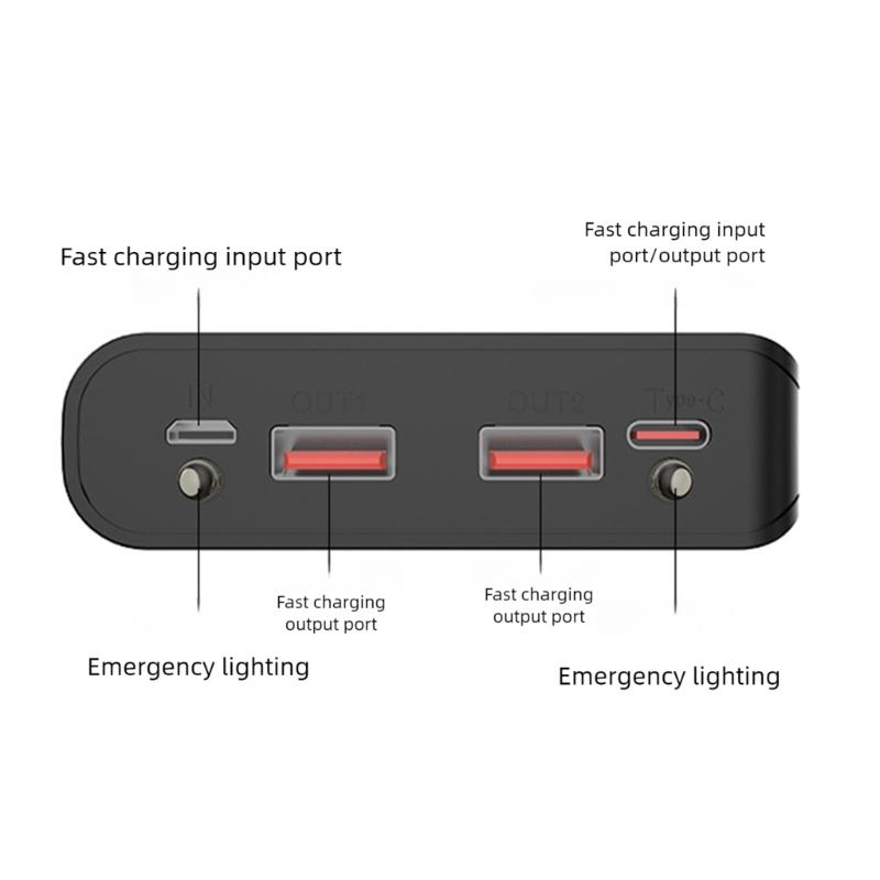 Wiederverwendbare 18650-Batterie-Aufbewahrungsbox 8 Schlitze Einfaches Klickdesign Stoßfest Für Outdoor-Elektronik Strom-Batteriehalter