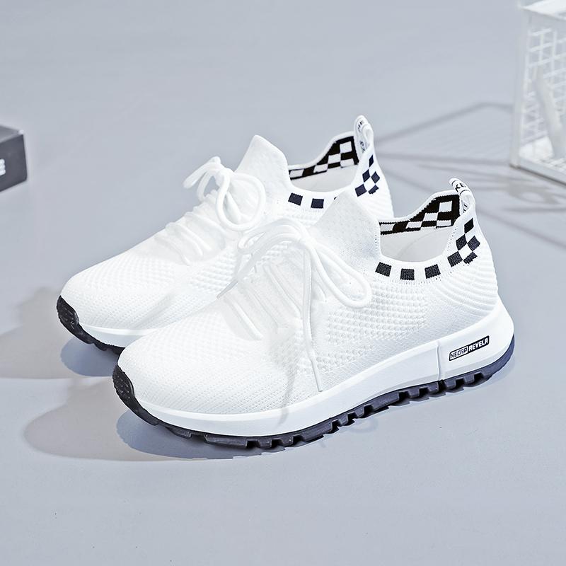 Mode Mode Beliebte Sportarten Fliegendes Gewebe Damen Schuhe Persönlichkeit Mesh Luxus Freizeitschuhe Damen Sportschuhe Kostenloser Versand