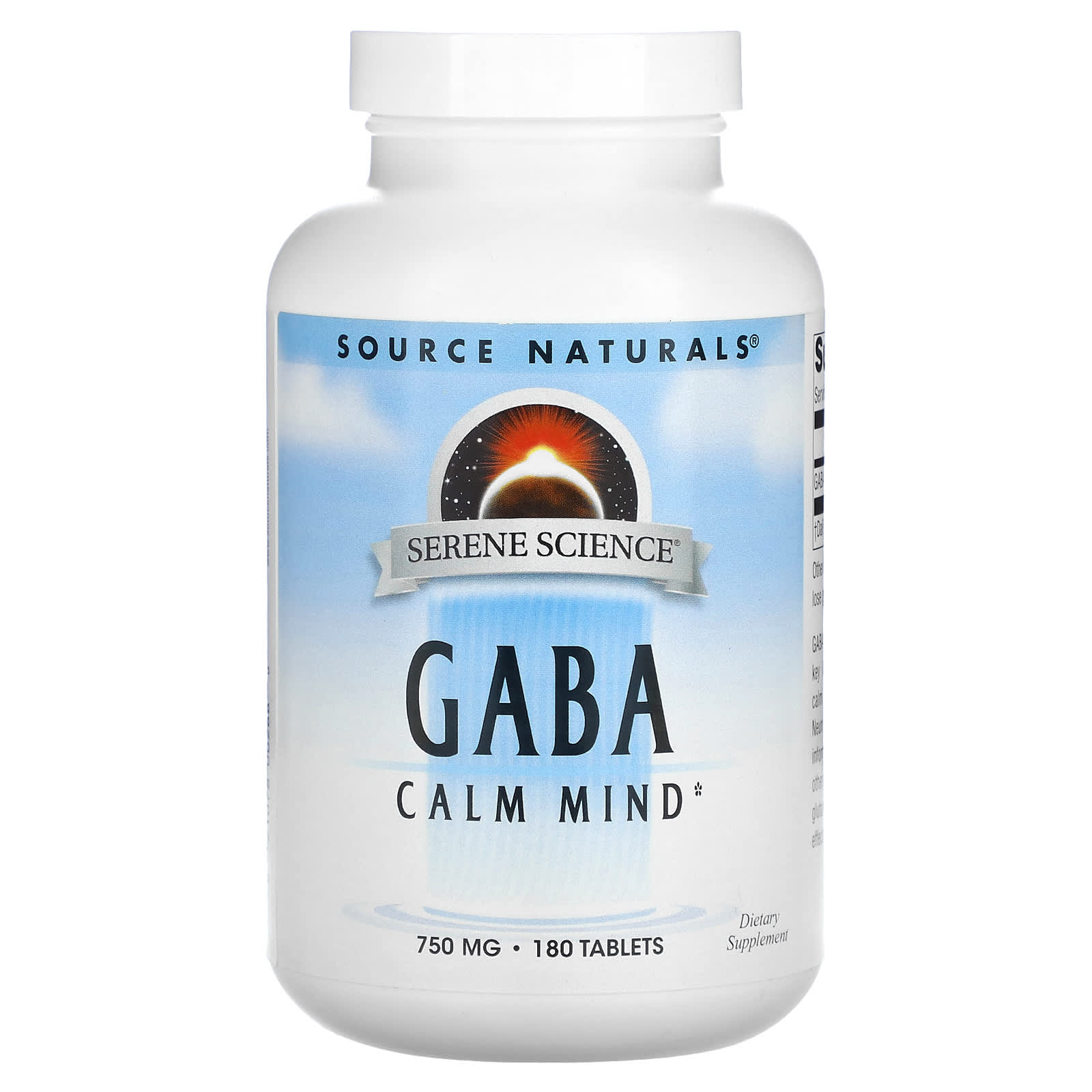 

Serene Science®, Gaba, 750Mg, 180 Tablets