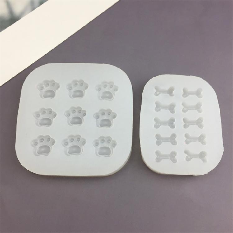 3Pcs Flexible Silicone Molds for Cats Paws/Bone Shape Dessert Chocolate and Candy Baking Moulds Kitchen Accessories