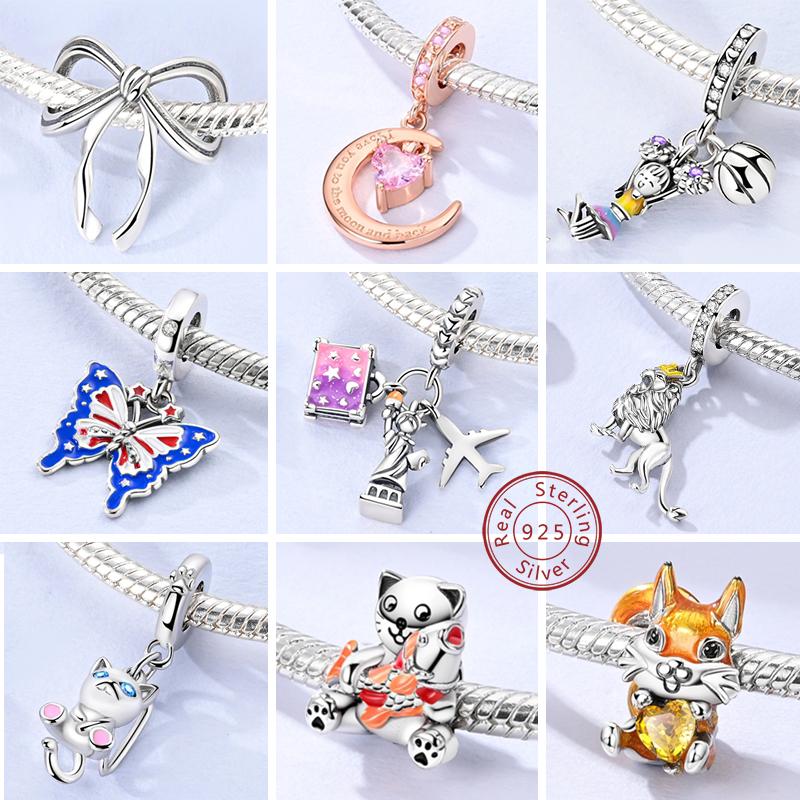 New 925 Silver Charms Beads Fit Original Bracelet Necklace Charm DIY Jewelry For Women Gift