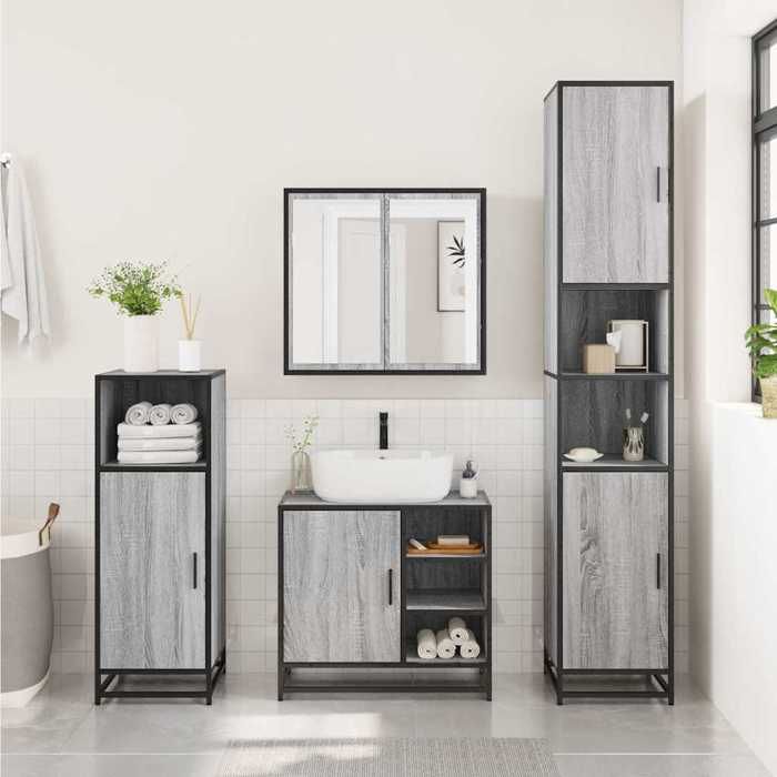VidaXL Bathroom Vanity Unit Sonoma Grey 65x33x60 Cm, Bathroom Sink Unit, Bathroom Furniture 849287