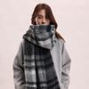 Plush Plaid Wool Scarf Tassel Long Shawl Fashion Winter Cashmere Scarves  Women/Men