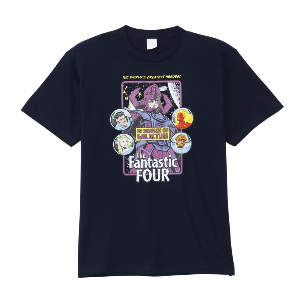 Small Planet Fantastic Four T-Shirt, 5 Characters, Size M, Navy