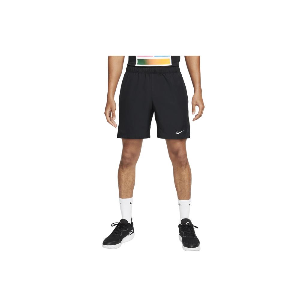 Nike Court Victory Solid Logo Elastic Waist Tennis Casual Shorts Men shorts Black FD5380-010
