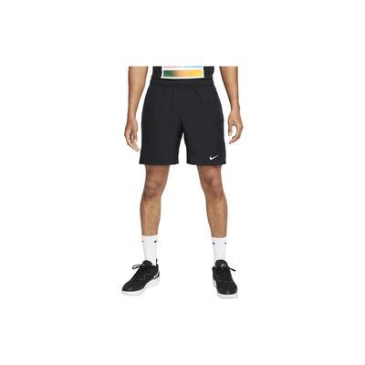 Vitória no Tribunal Logo Sólido Cintura Elástica Shorts Casuais de Tênis Masculinos Preto FD5380-010