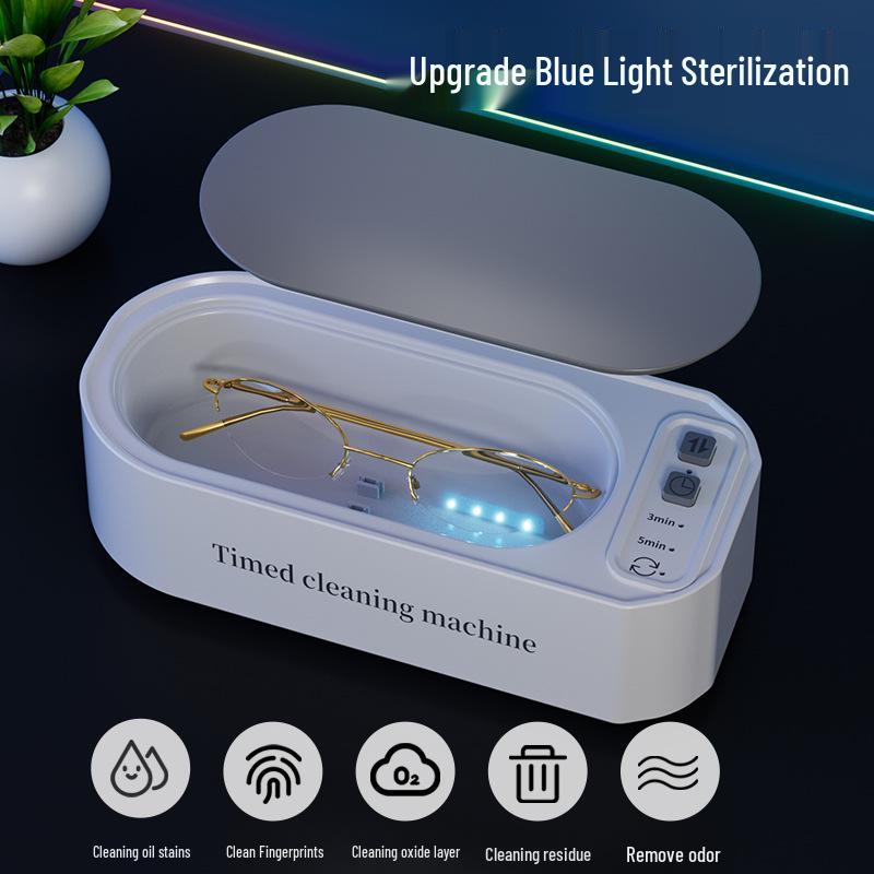 Multifunctional Ultrasonic Cleaner for Glasses, Contact Lenses, Jewelry, and Toothbrushes with Timer