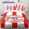 PSV Eindhoven Pattern Bedding,Quilt Set Quilt Cover Pillowcase Home Birthday Gift(1 * Duvet Cover + 2 * Pillowcase, Without Core)