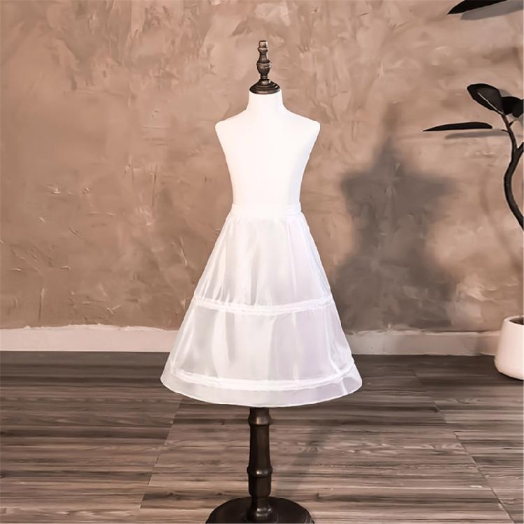 Flexible Hoop Skirt For Kids Special Occasion Anti Slip Waistband Crinoline Breathable Layered Support