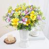 Fade-resistant Faux Flowers Artificial Flower Bouquet Artificial Wildflower Bouquet with Eucalyptus Stem Butterfly Faux for Home
