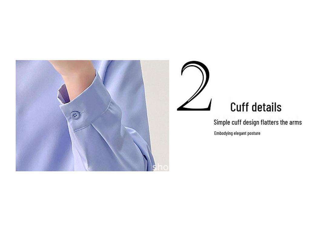 2025 Women's Korean Slimming Long Sleeve Shirt - Spring & Autumn Trendy Versatile Jacket-Style Top