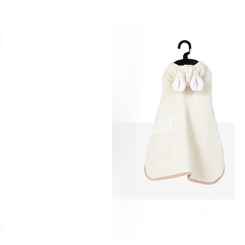 Toalla para Perro de Coral Suave Transpirable Absorbente Bata de Baño para Mascotas Bata para Cachorro Secado Rápido Ropa para Perros para Razas Pequeñas