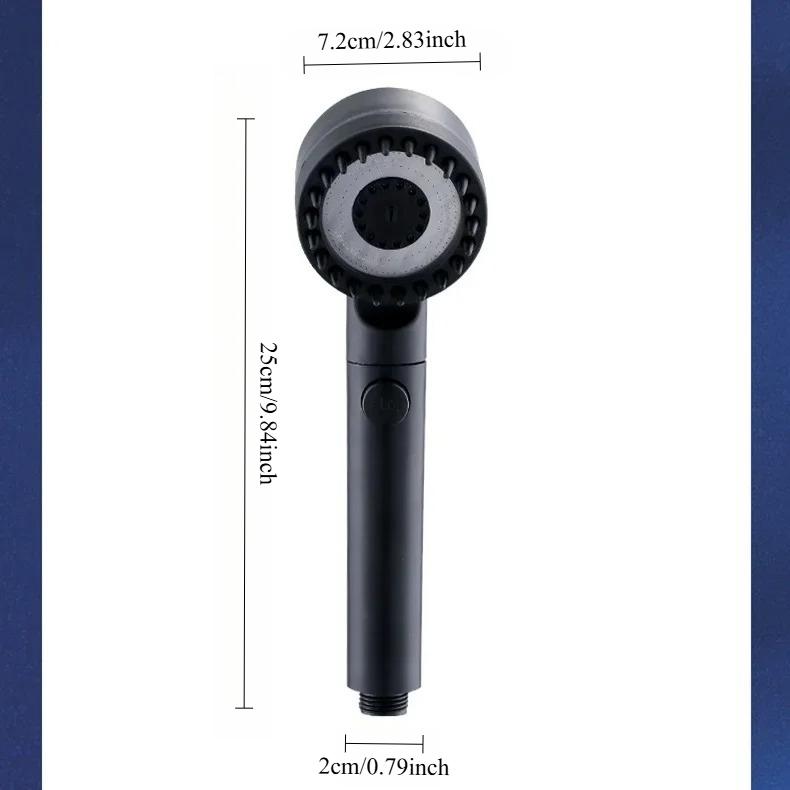 Vysokotlaká filtrační sprchová hlavice 3 režimy nastavitelný sprej s masážním kartáčem Dešťová baterie Příslušenství do koupelny