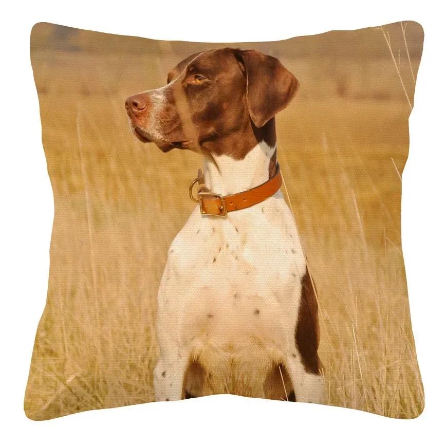 German Shorthaired Pointer Dog Yellow Labrador Cushion Cover Home Decorative Sofa Throw Pillow Case