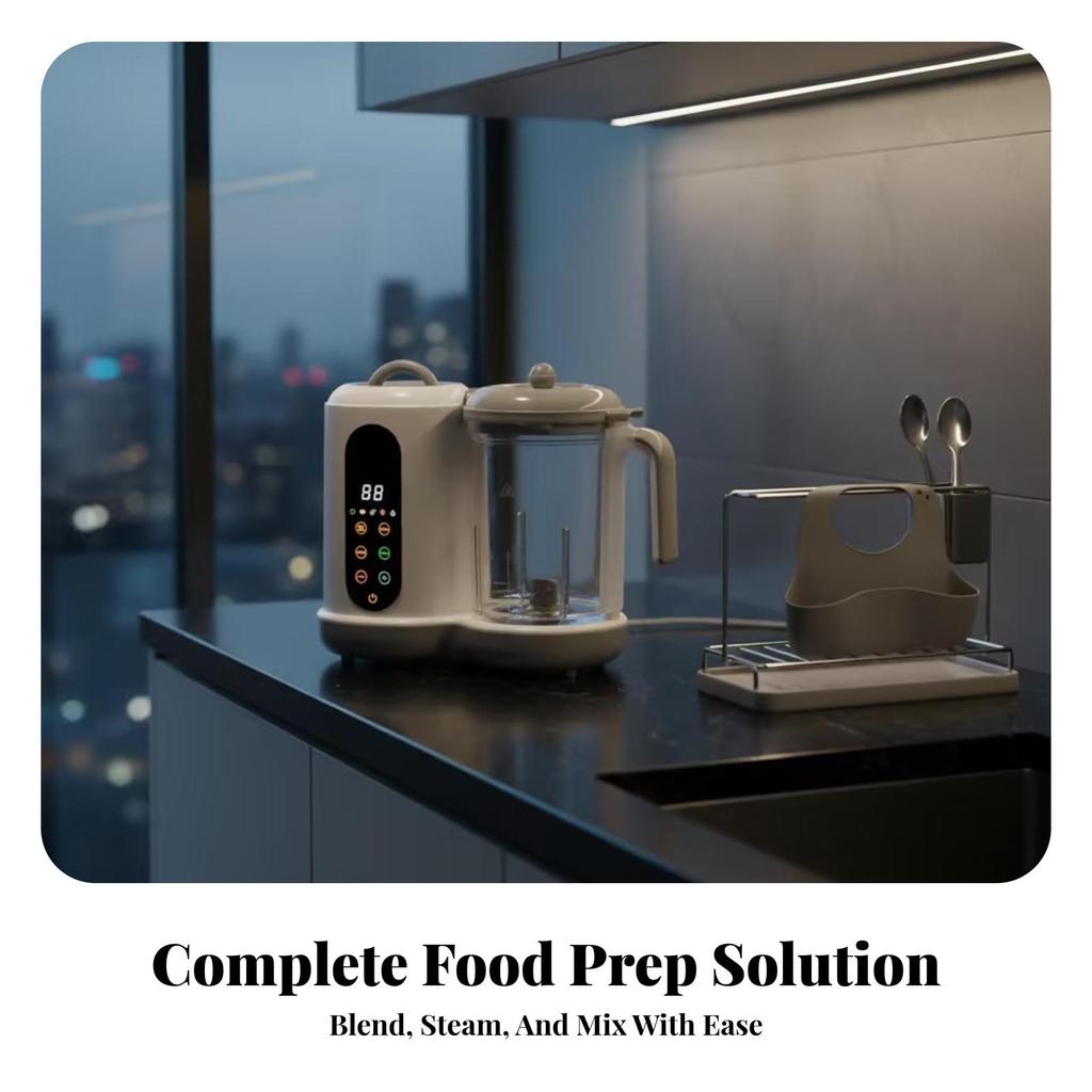 Infant Meal Preparer Steamer Steaming Blender Transparent Jug Puree Maker for