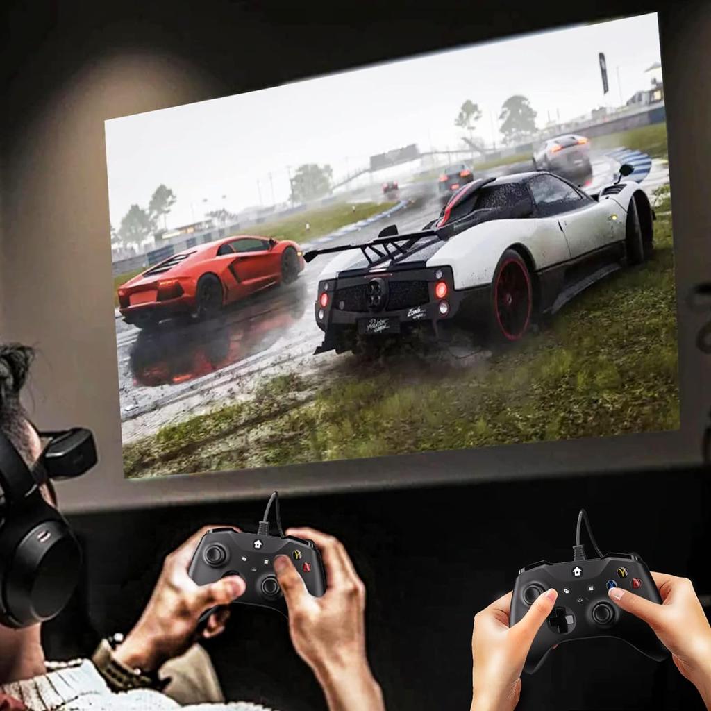 2M Wired Gaming Controller Joystick Gamepad with Dual-Vibration Compatible with PS3, Switch, Windows 11/10/8/7 PC, Laptop, TV Bo