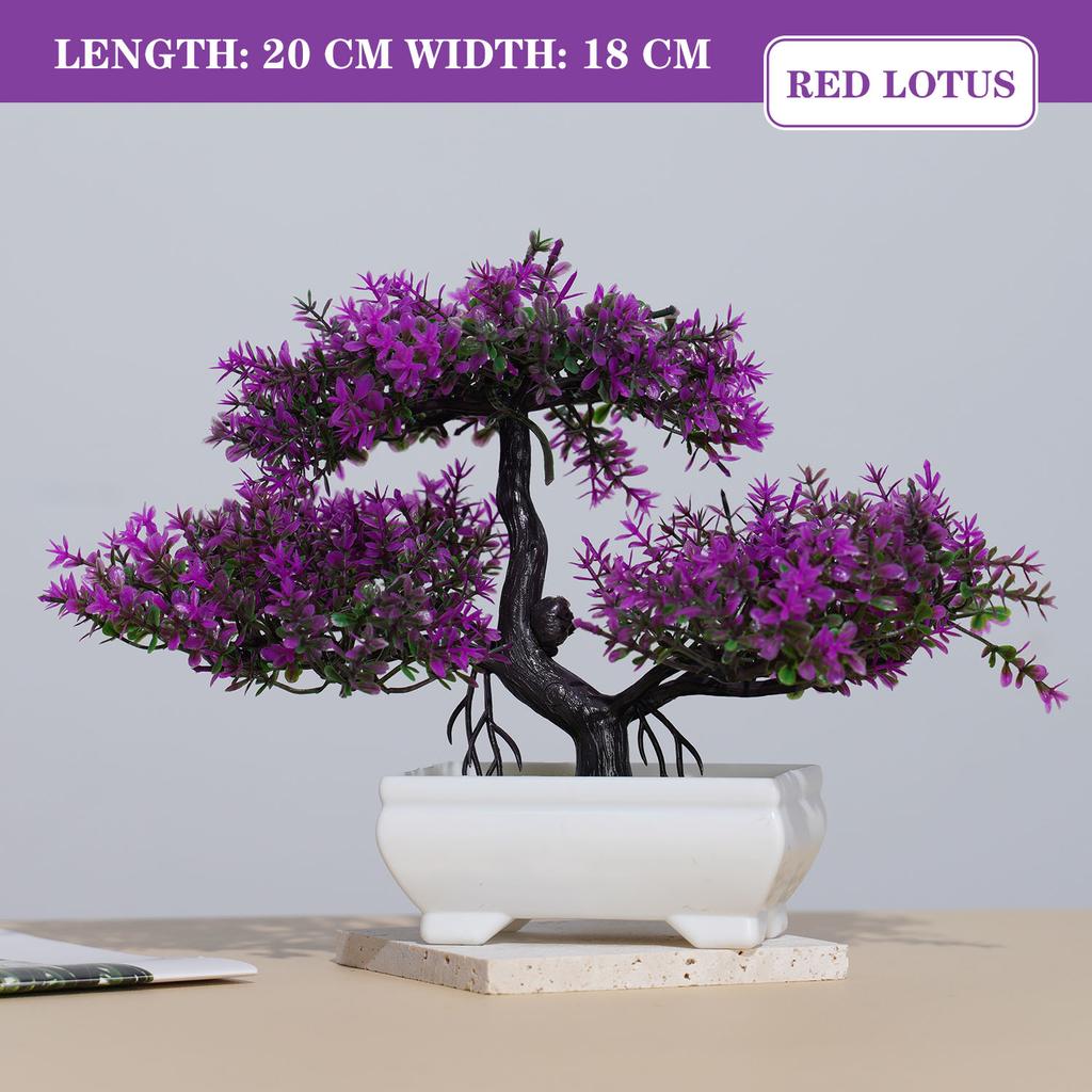 Artificial Plants Bonsai Small Tree Simulation Pot Plants Fake Flowers Table Potted Ornaments for Hotel Garden Home Decor