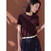 Basic House Women's Silk Blend Short Sleeve T-Shirt