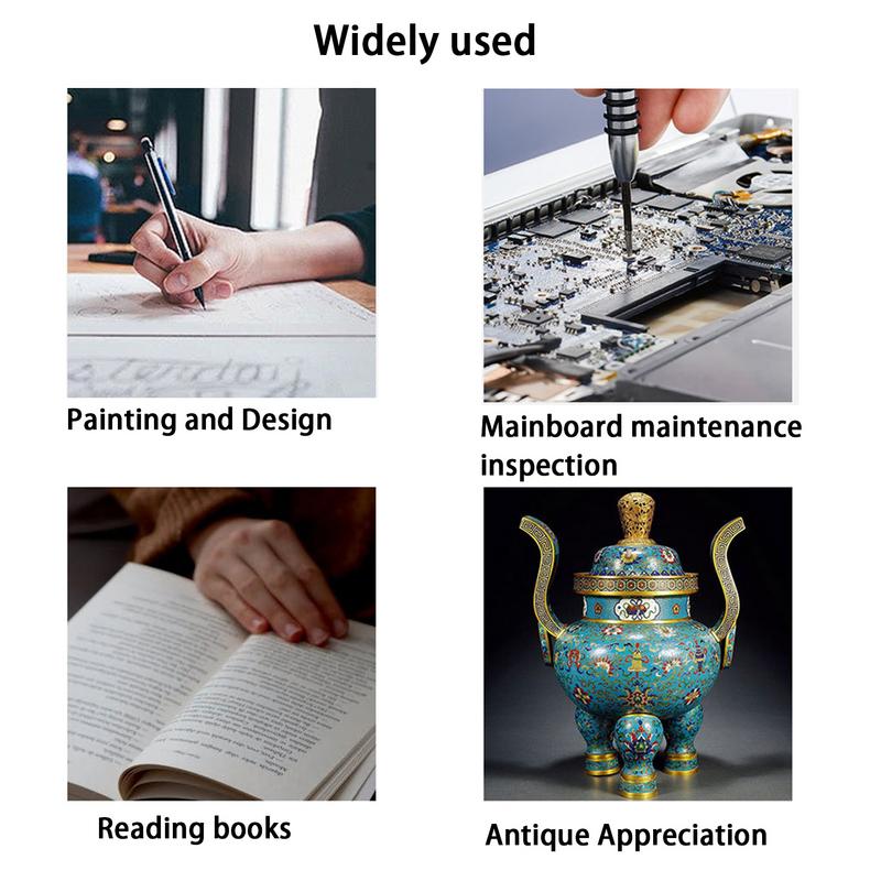 LED Light Magnifier 16X Illuminated Magnifier Small Magnifier Portable Magnifier For Exploring Close Work Crafting Seniors