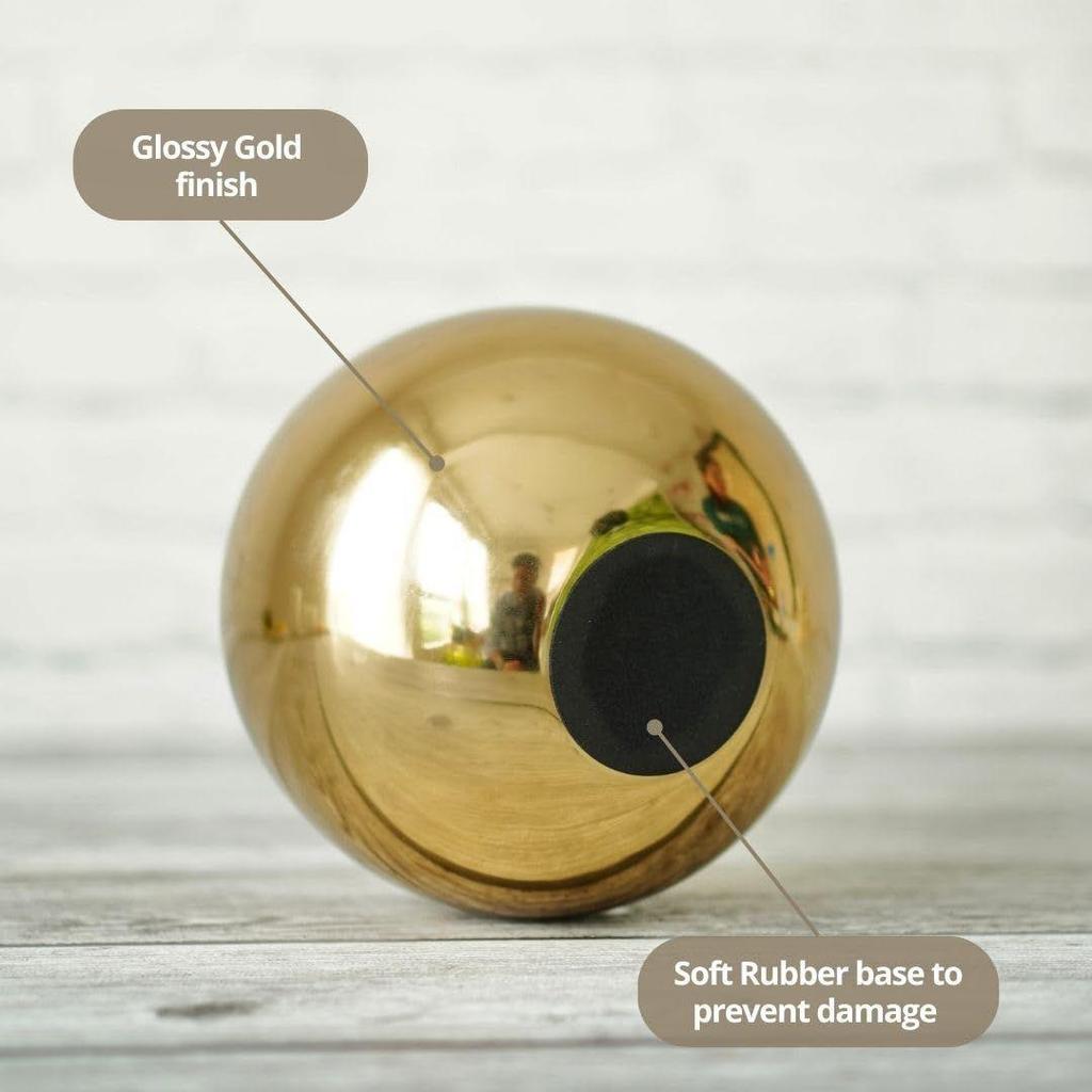 Metal Ball Round Flower Vase for Home Decor|Table Decorative Item for Bedroom Living Room Office Wedding | Best Gift