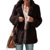 Warm Plush Cardigan Jacket for Women Open Front Long Sleeve Coat Autumn Winter