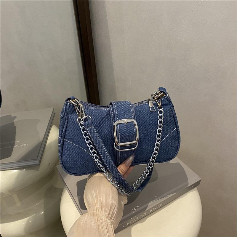 Premium Canvas Small Bag Women's Bag New Niche Summer Fashion Chain Messenger Bag Shoulder Armpit Bag