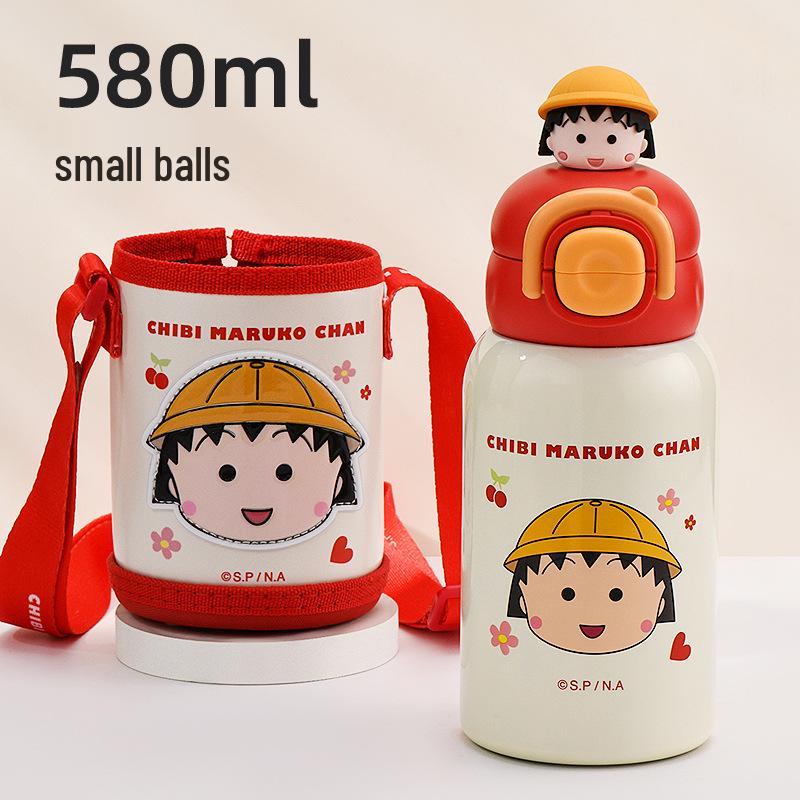 

Детская термобутылка из нержавеющей стали с соломинкой Чиби Маруко-чан 580ML