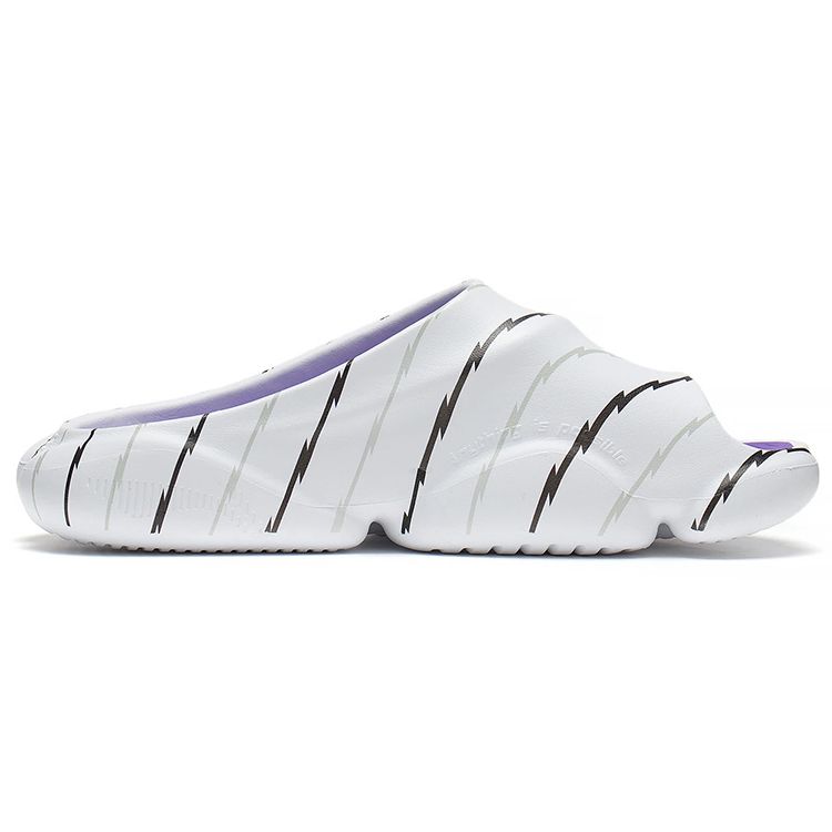Li Ning Flash 8 Breathable Wear-Resistant Non-Slip Silent Slide Sandals Men Sandals White Purple Red ABTS009-5