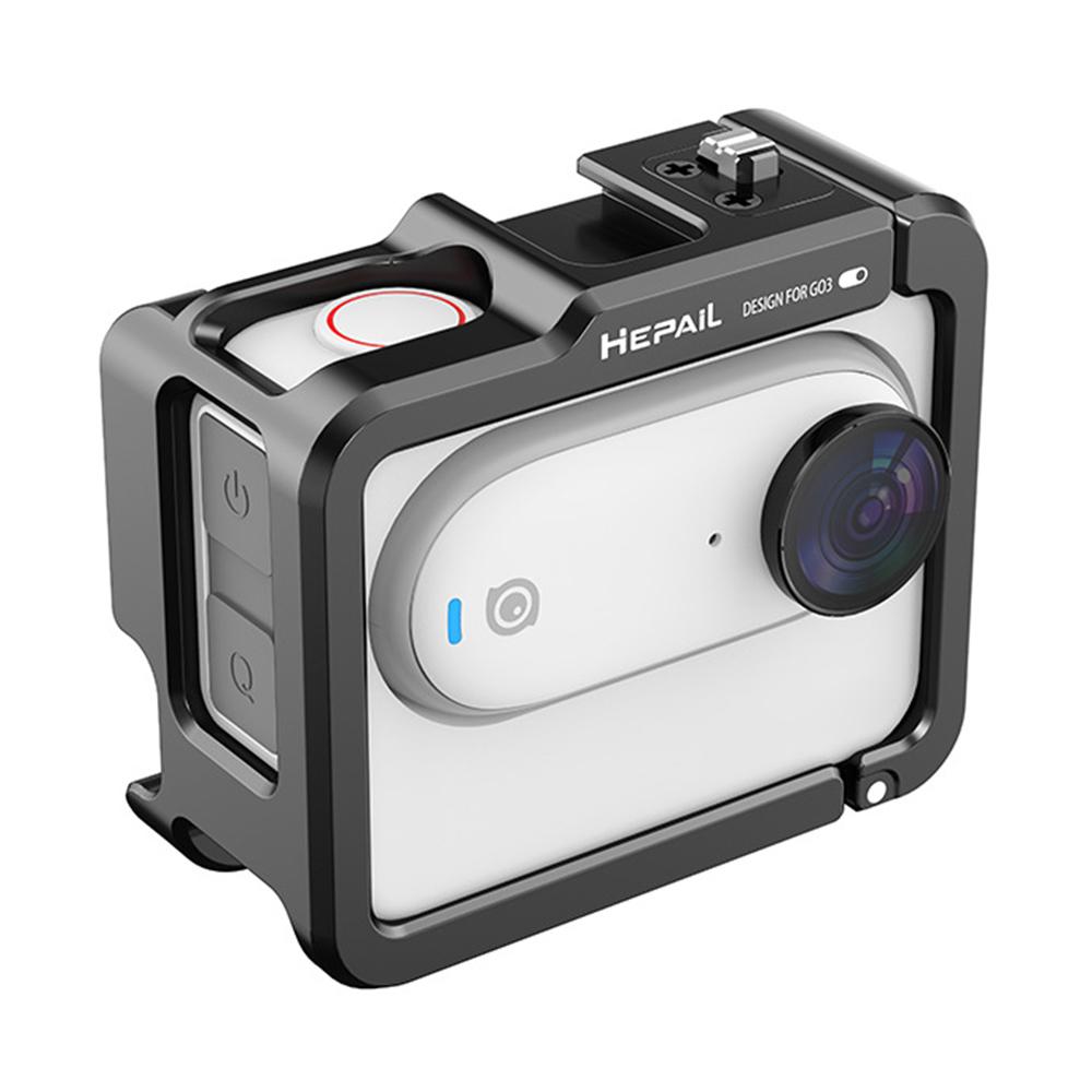HEPAIL C-GO3 For Insta360 GO 3 Horizontal Vertical Protective Frame Aluminum Alloy Camera Cage