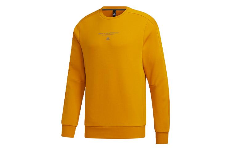 Adidas Sweatshirts Men s Jade White Gold Crew Neck Moderate Regular GM4427 L