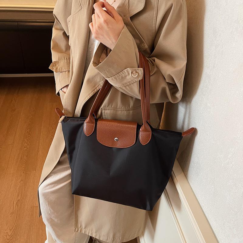 Women's Cross-Border Large Capacity Shoulder Bag - Solid Color, Fashionable Commuter Underarm Bag