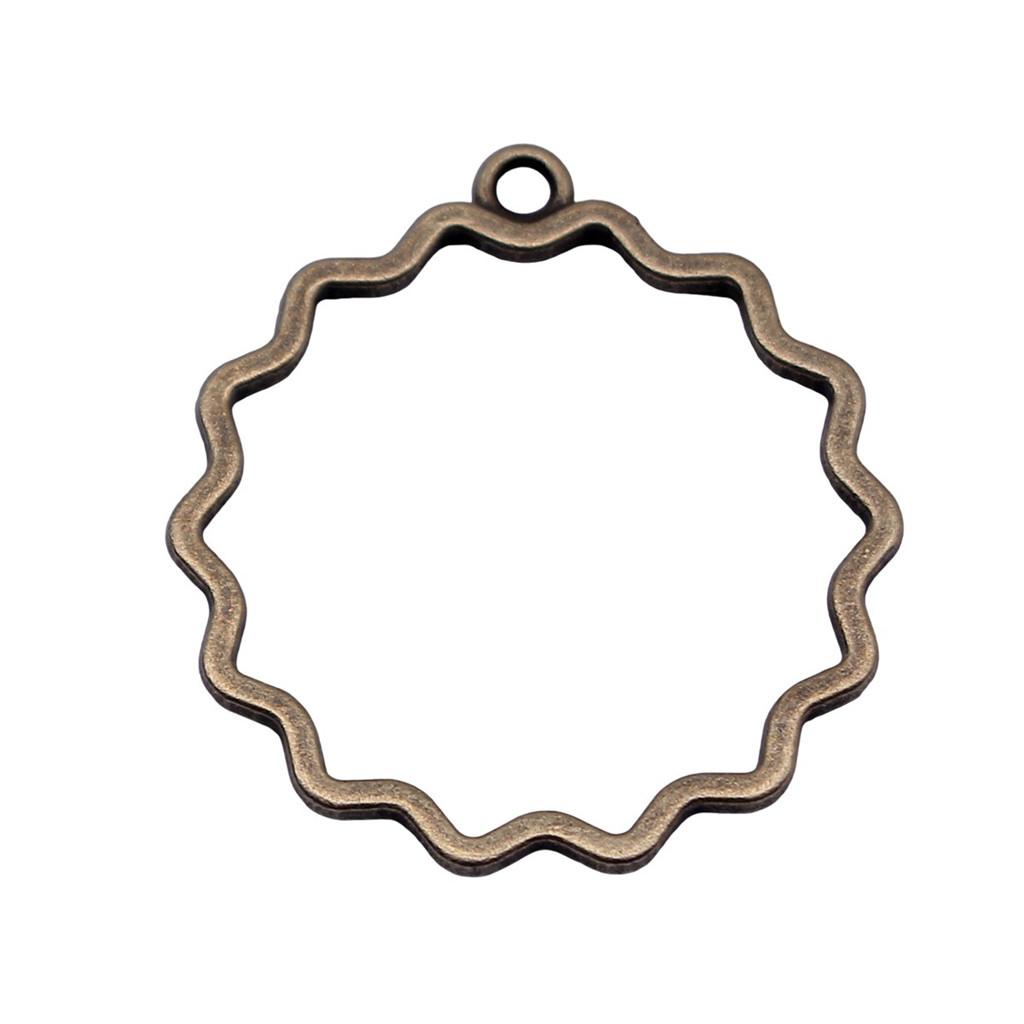 Planet Charms Geometric Openwork Resin Pendants For Space Themed DIY Jewelry Accessories