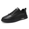Spring Men's Shoes New Breathable Waterproof Non-slip Shoes Men's Trendy All-match Black Leather Shoes Casual Sports Board Shoes