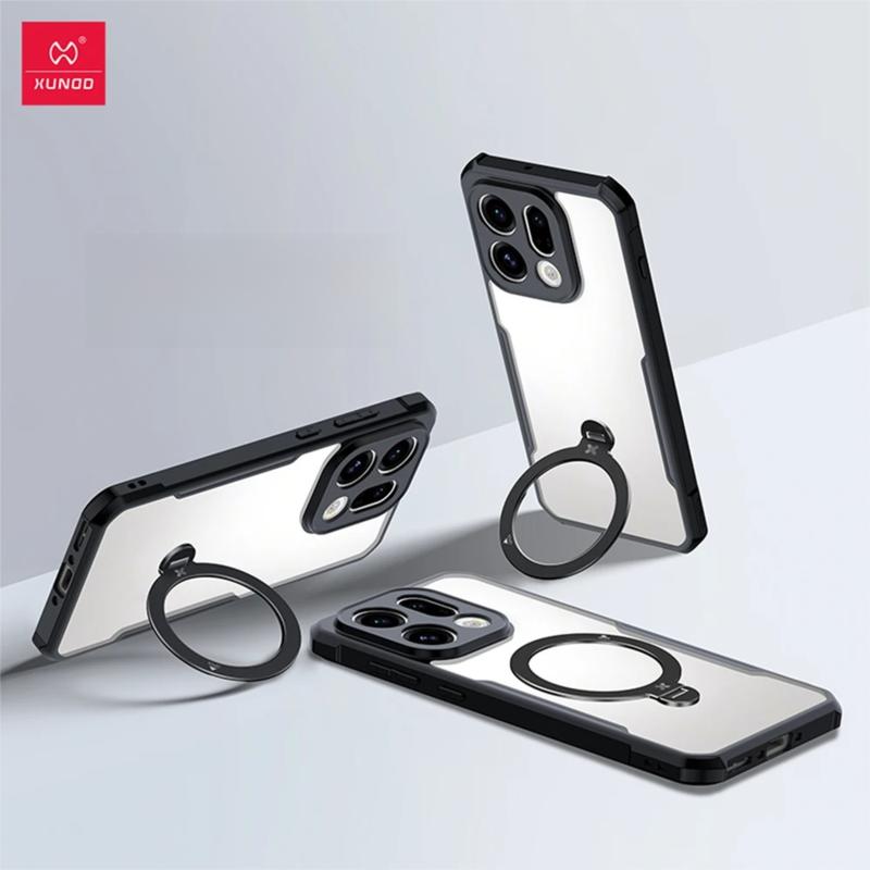 Xundd For OPPO Find X9 Pro and Huawei Pura 80 Pro+ Magnetic Case Airbag Shockproof Camera Protection TPU&Acrylic 360 ° Rotating Stand Cover