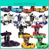 Cool 2in1 Deformation Robot Car Toy W/inertia Boys Xmas Gift