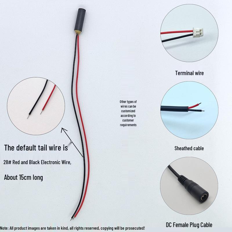 5X14mm 635nm 1mW 5V Red Laser Dot Module Black